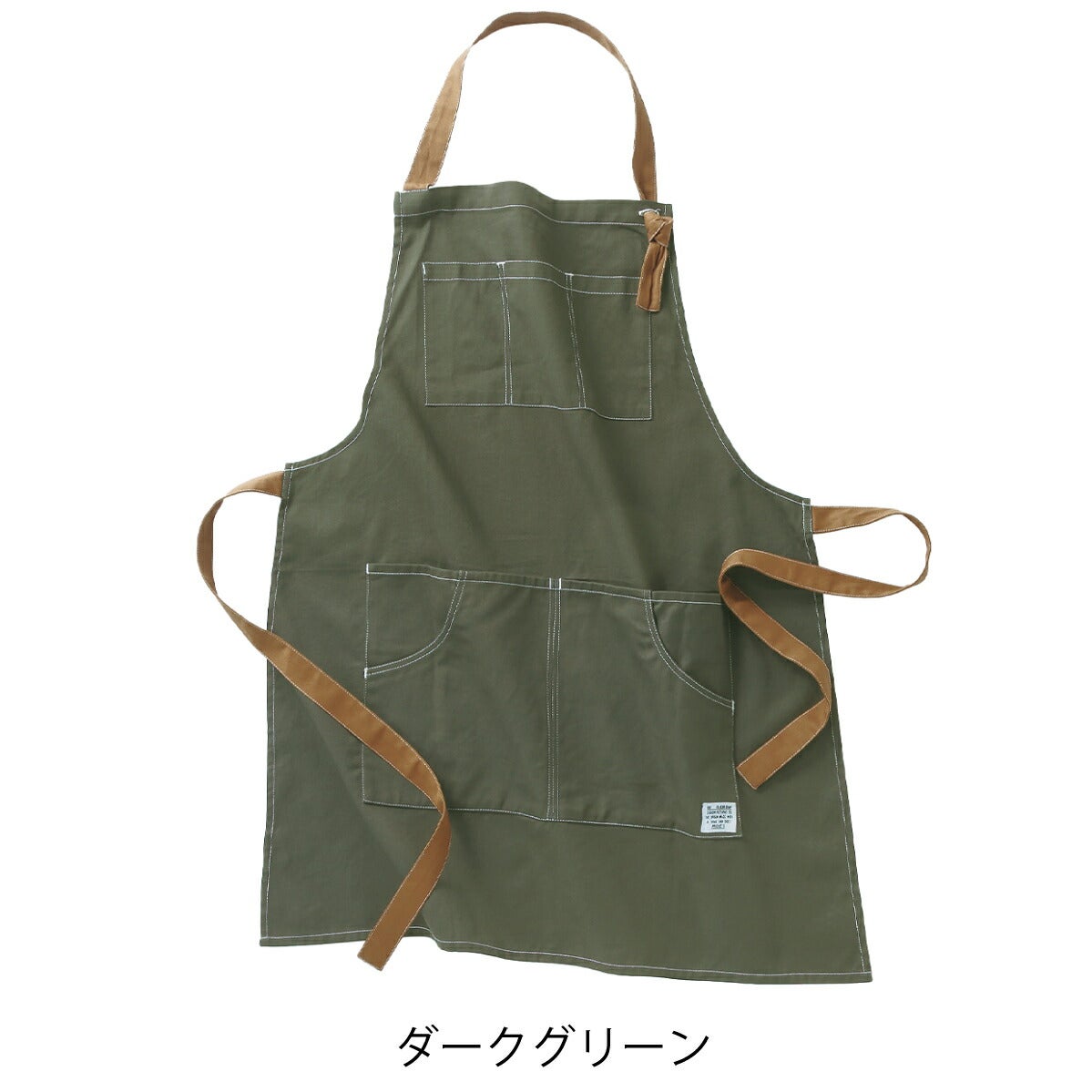 作業エプロン綿100大容量紐イベントショップお洒落クロダルマDG902