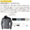 作業服長袖ジャケットポリ100％ツートンストレッチ撥水中国産業1969