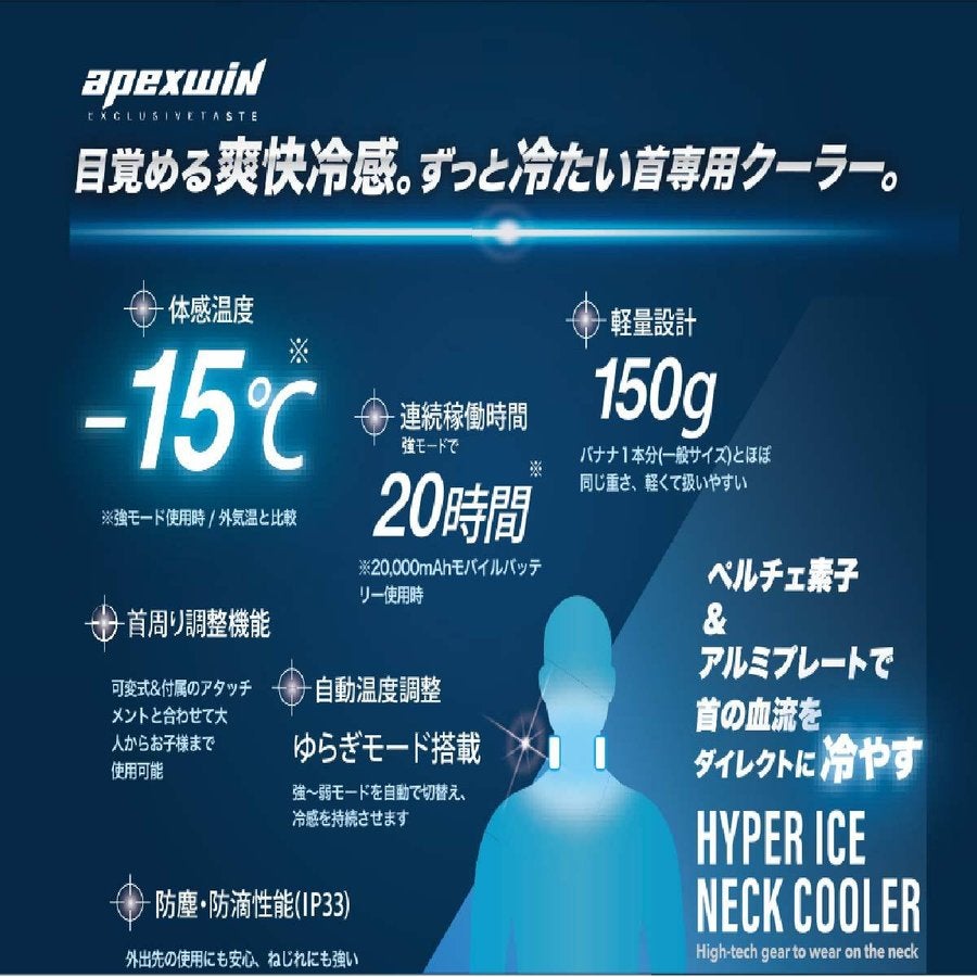 ハイパーアイスネッククーラー首冷却熱中症対策猛暑グッズアタックベース50065