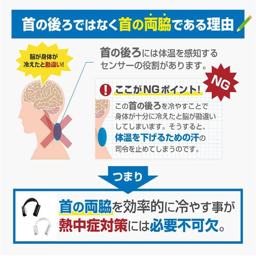 ハイパーアイスネッククーラー首冷却熱中症対策猛暑グッズアタックベース50065