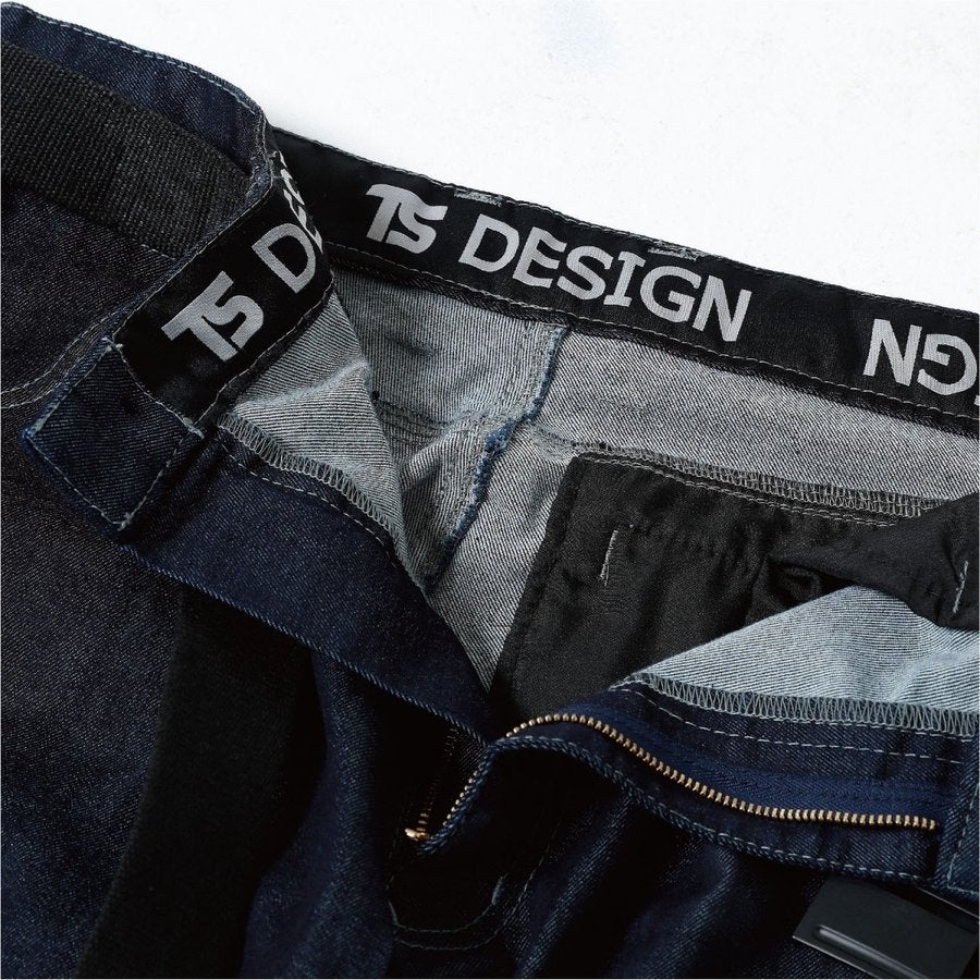 TSDESIGN作業服ストレッチデニムカーゴパンツ綿100％5114かっこいい