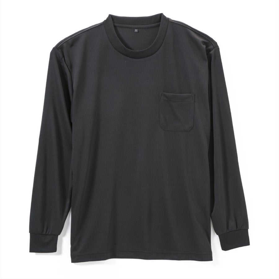 Tシャツポリエステル100％メンズ長袖ポケット付きSUPERPRICE