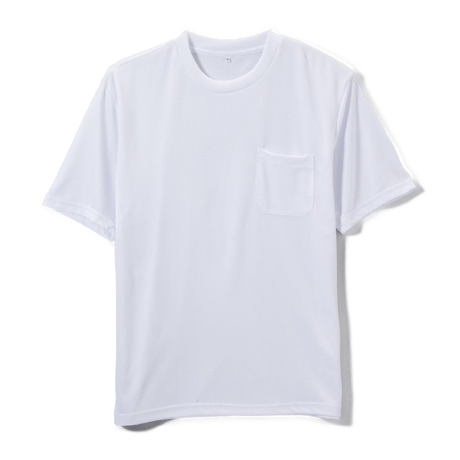 Tシャツポリエステル100％メンズ半袖ポケット付きSUPERPRICE