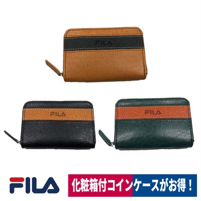 コインケース小銭入れFILAフィララウンドファスナーおしゃれレザーお買得ギフト61FL16