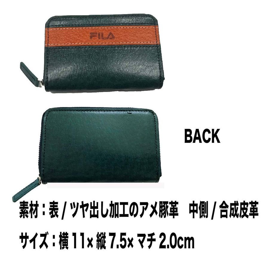 コインケース小銭入れFILAフィララウンドファスナーおしゃれレザーお買得ギフト61FL16