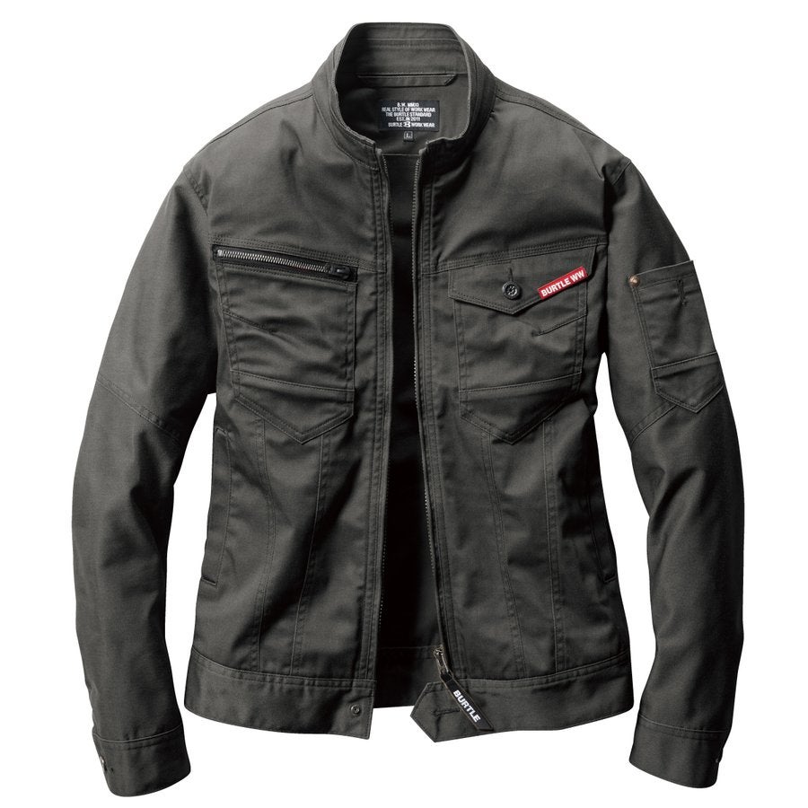 作業服ジャケットストレッチスリム細身ミリタリーバートル661