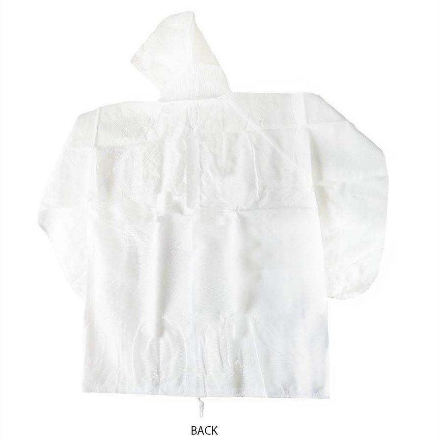 ヤッケ使い捨て前開きウイルス災害塗装粉塵清掃農薬散布撥水M/L/2L/3Lホワイト#2247