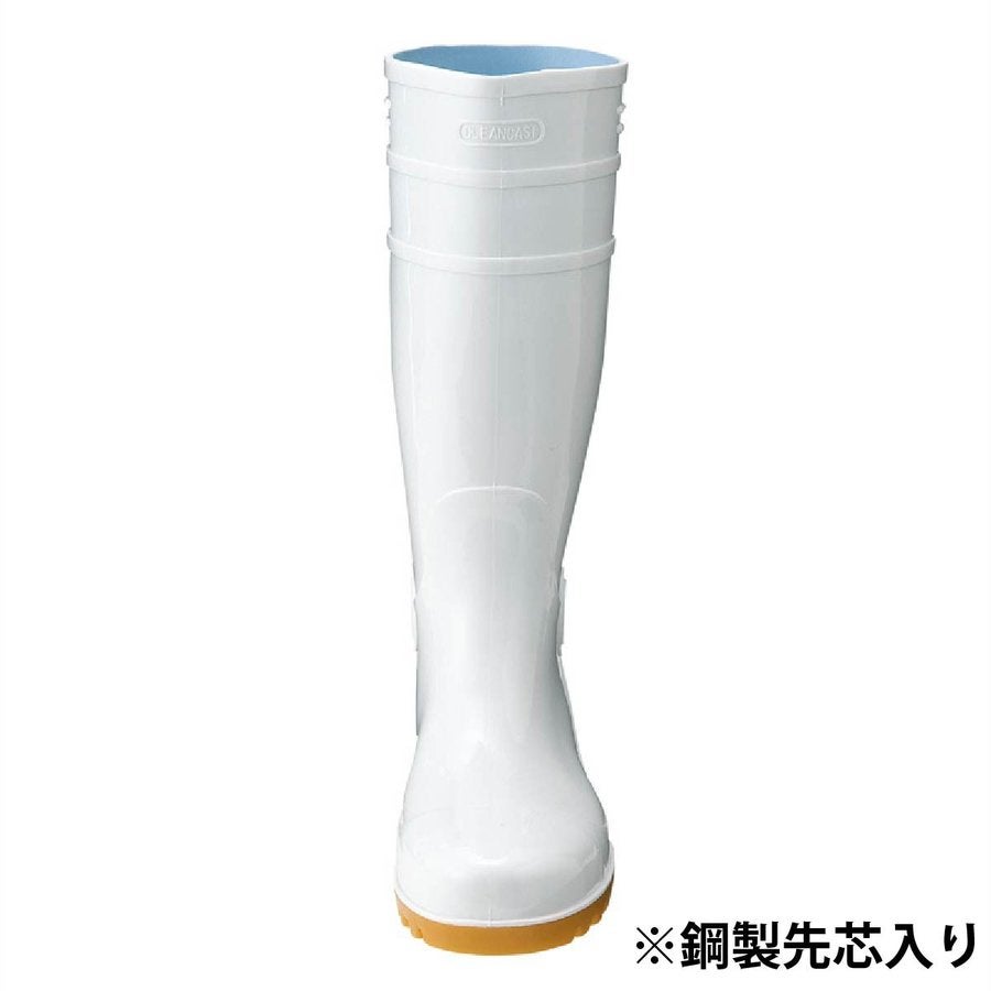 安全長靴鋼製先芯衛生長靴耐油ホワイト/ブラックアイトスAZ-4437
