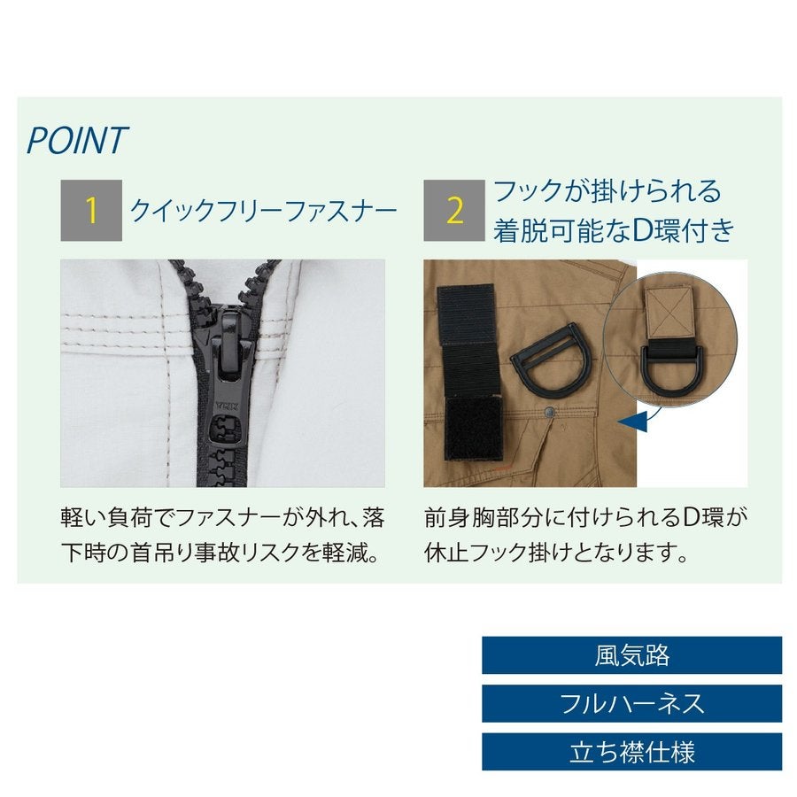 空調服空調風神服服のみ新作長袖ブルゾンフルハーネス熱中症対策サンエスKU91400G