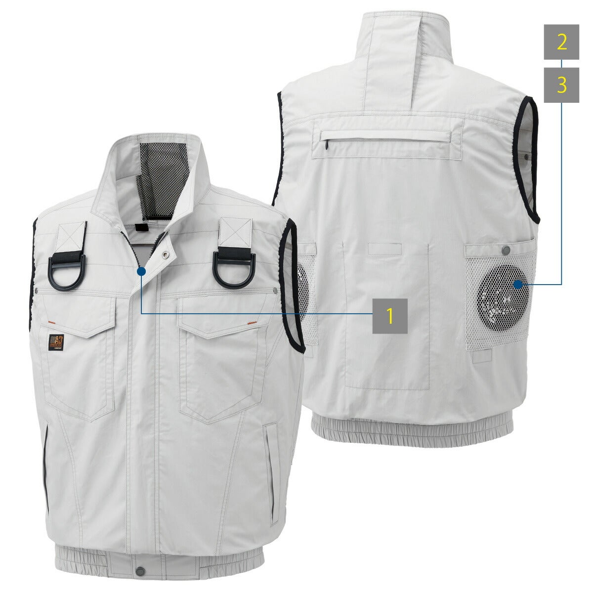 空調服空調風神服ハーネスベスト服のみファン別売新作熱中症対策サンエスKU91490G