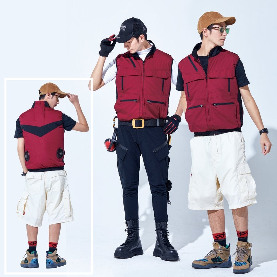空調風神服電動ファン付ウェア服のみ新作ベスト熱中症カジュアルサンエスKU92132