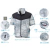 空調風神服電動ファン付ウェア服のみ新作半袖ブルゾン熱中症ポリ100％サンエスKU92160
