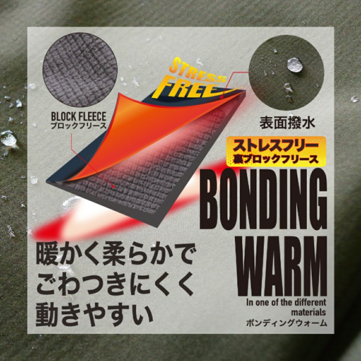 防寒パンツストレスフリーパンツ裏フリース暖かい軽量撥水作業服中国産業1950
