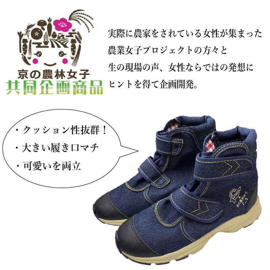 地下足袋らく足袋プラス農林女子ガーデニング先丸軽いレディースネイビー阪神素地FU-3005