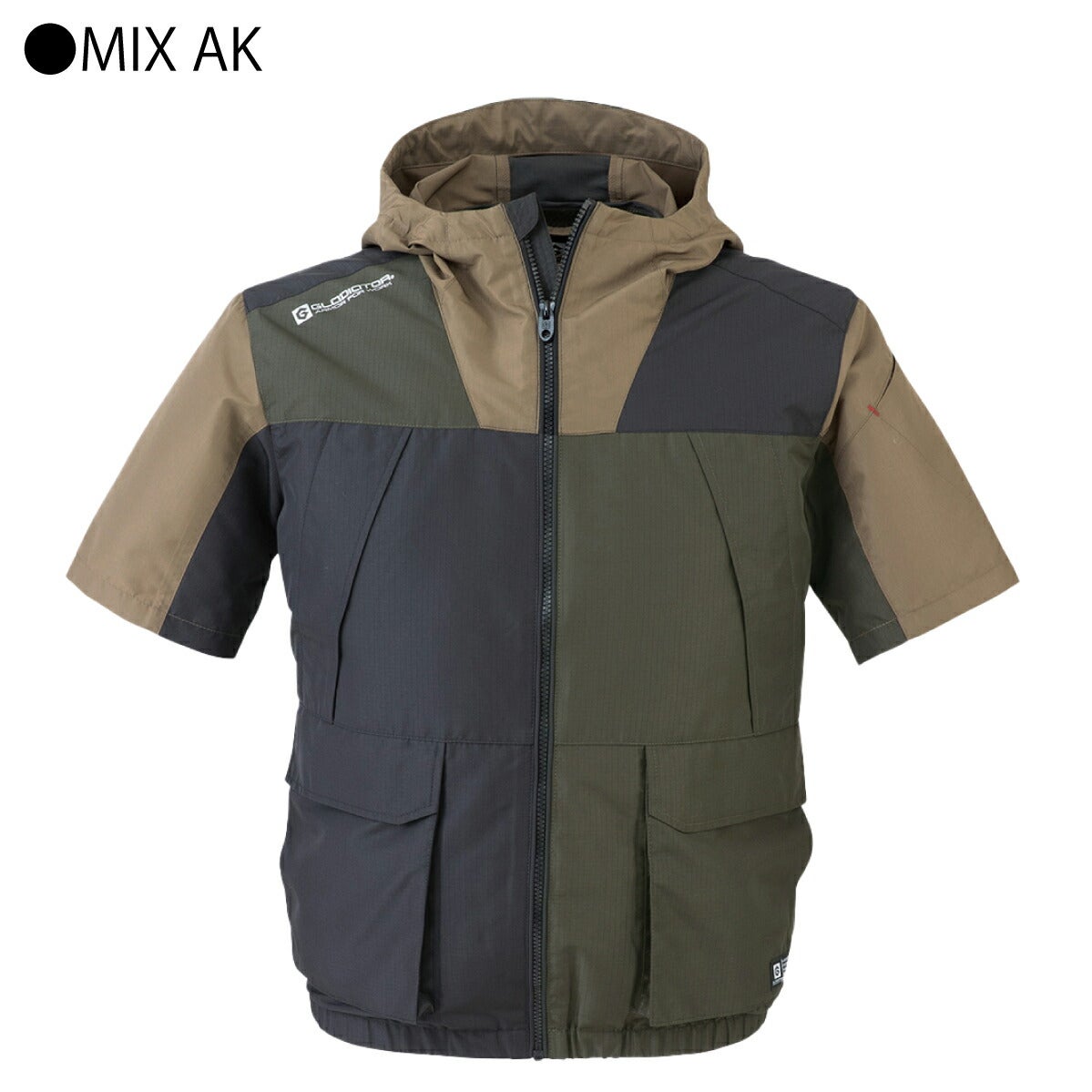 空調風神服電動ファン付ウェア服のみ半袖新作フード熱中症対策コーコスG-1910