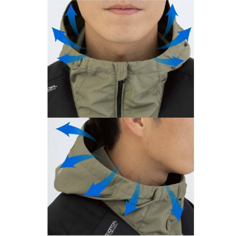 空調風神服電動ファン付ウェア服のみ半袖新作フード熱中症対策コーコスG-1910