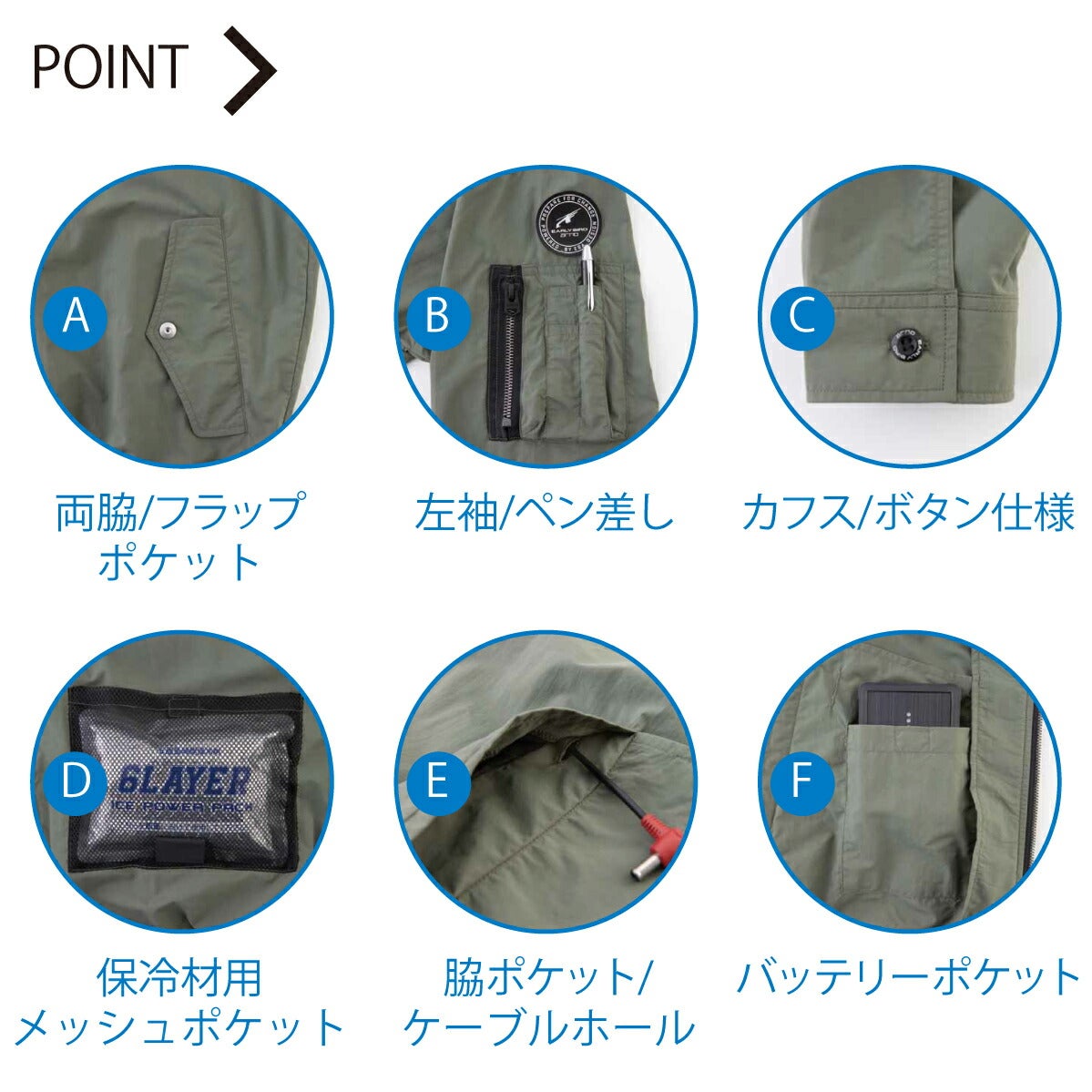 空調風神服長袖ボンバージャケット服のみ新作電動ファン付きウェア熱中症対策撥水ビッグボーンEBA5067EBA5067K