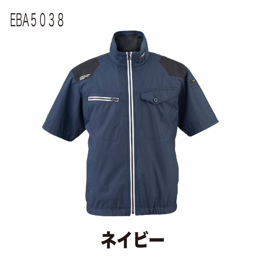 空調風神服電動ファン付ウェア服のみ半袖新作チタン熱中症対策ビッグボーンEBA5038EBA5038K