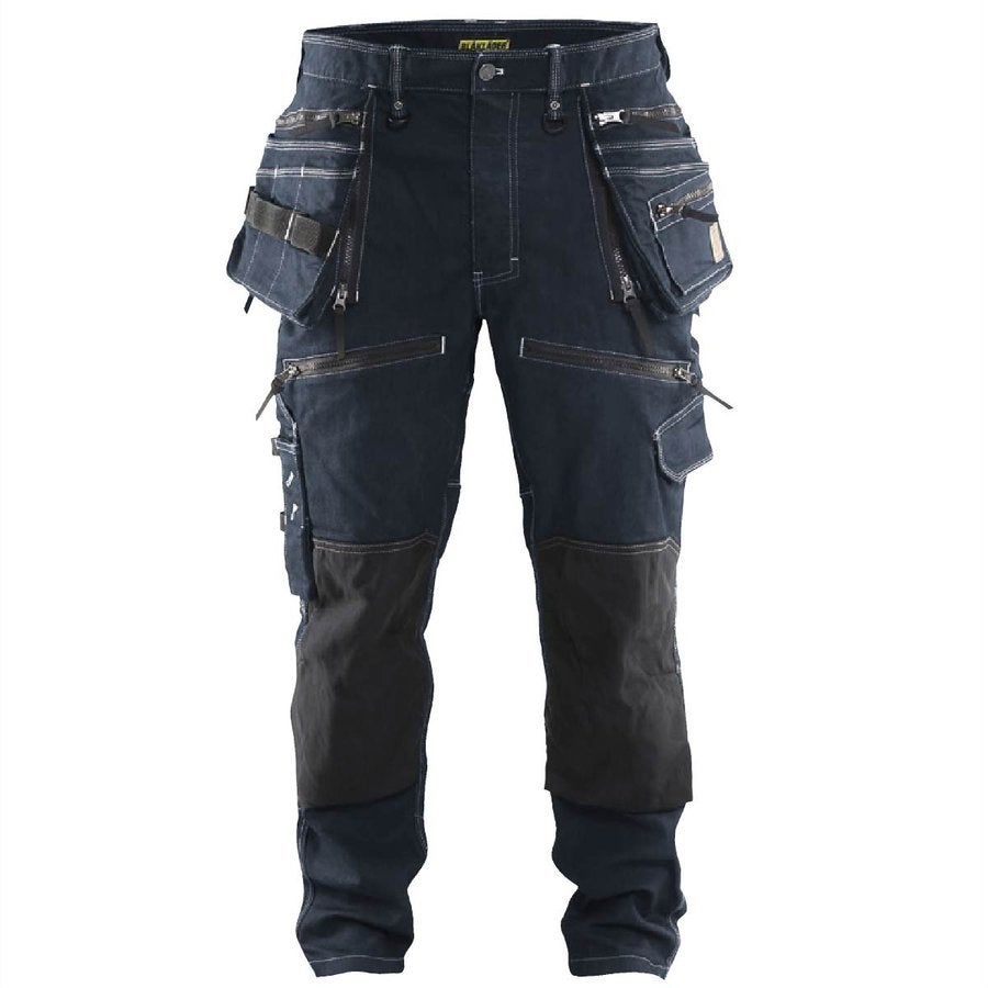 作業服デニムカーゴパンツCORDURANYCOブラックラダー8213-1141返品交換不可