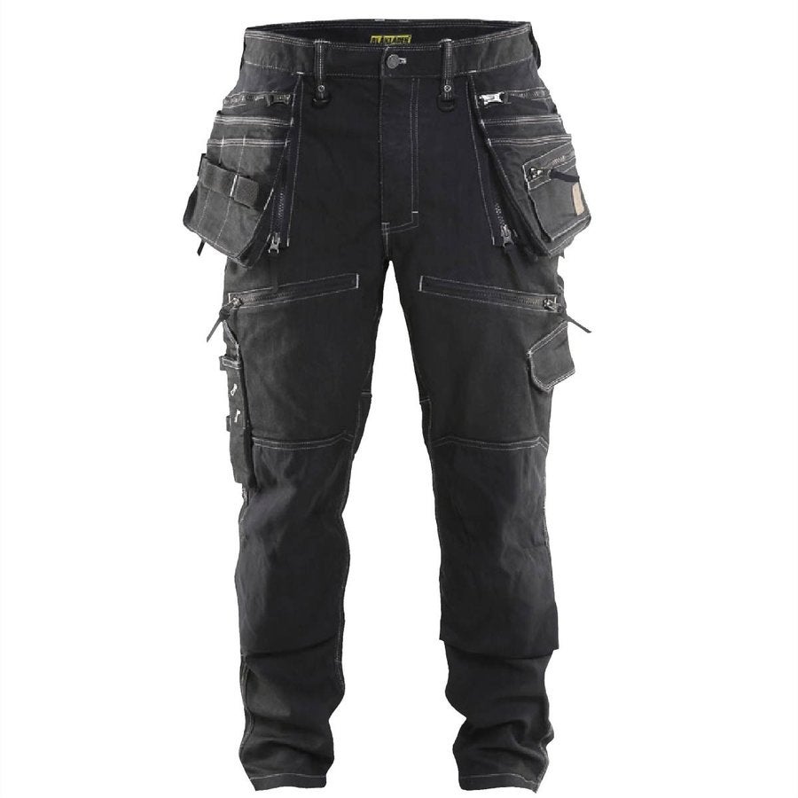 作業服デニムカーゴパンツCORDURANYCOブラックラダー8213-1141返品交換不可