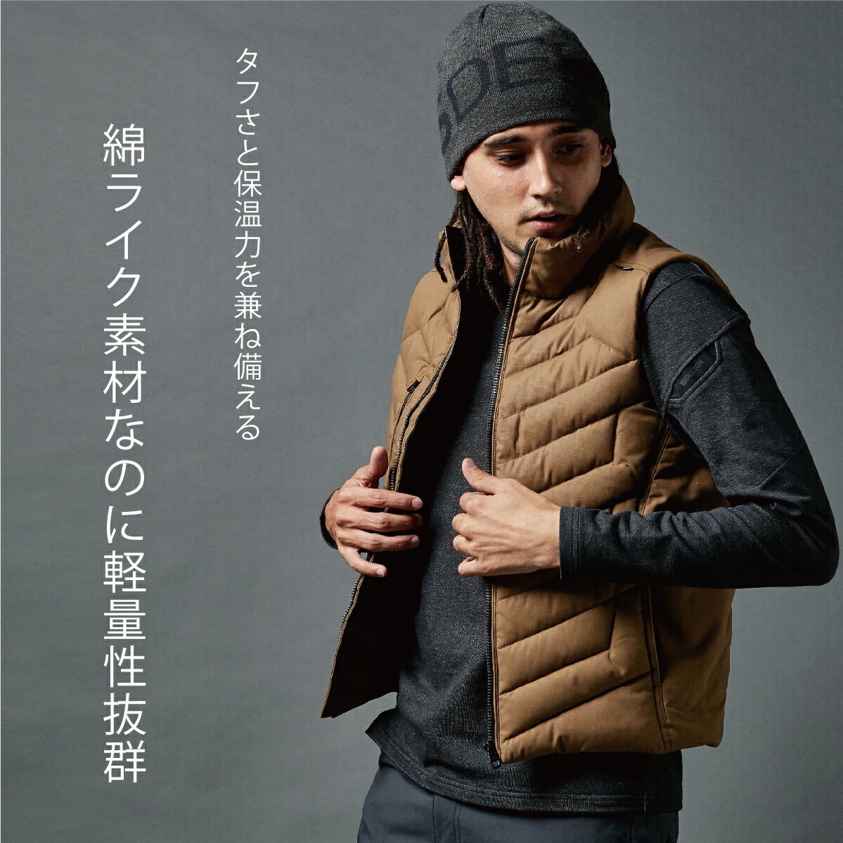 TSDESIGNライトウォームベスト3528軽量防寒保温ベスト秋冬