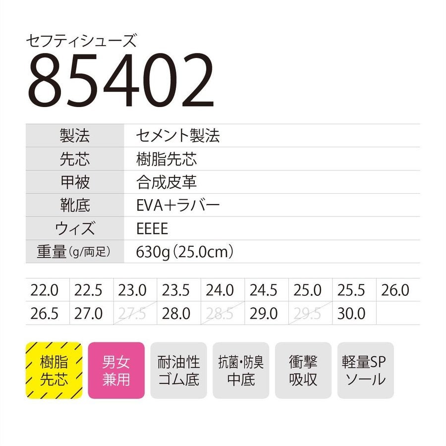 作業靴安全靴セーフティシューズ軽量カジュアル耐油ジーベック85402