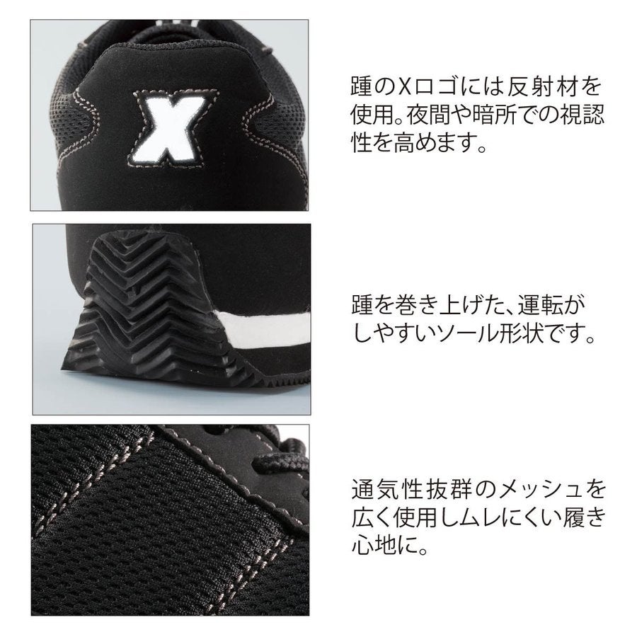 作業靴安全靴軽量セーフティシューズスニーカー先芯メッシュジーベック85100