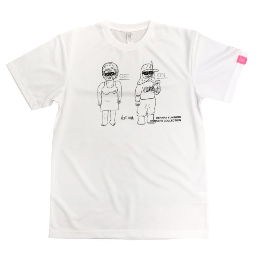 デハラユキノリ限定ドライTシャツプリントホワイトトメONOFFサトシONOFF