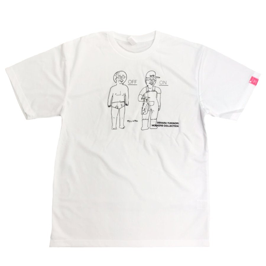 デハラユキノリ限定ドライTシャツプリントホワイトトメONOFFサトシONOFF