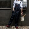サロペットストレッチデニムつなぎアウトドアインディゴDickiesコーコス信岡D-709
