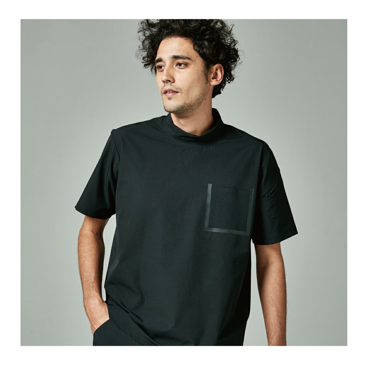 TSDESIGNスウェットモックネックTシャツ83552吸汗速乾反射ストレッチDELTA