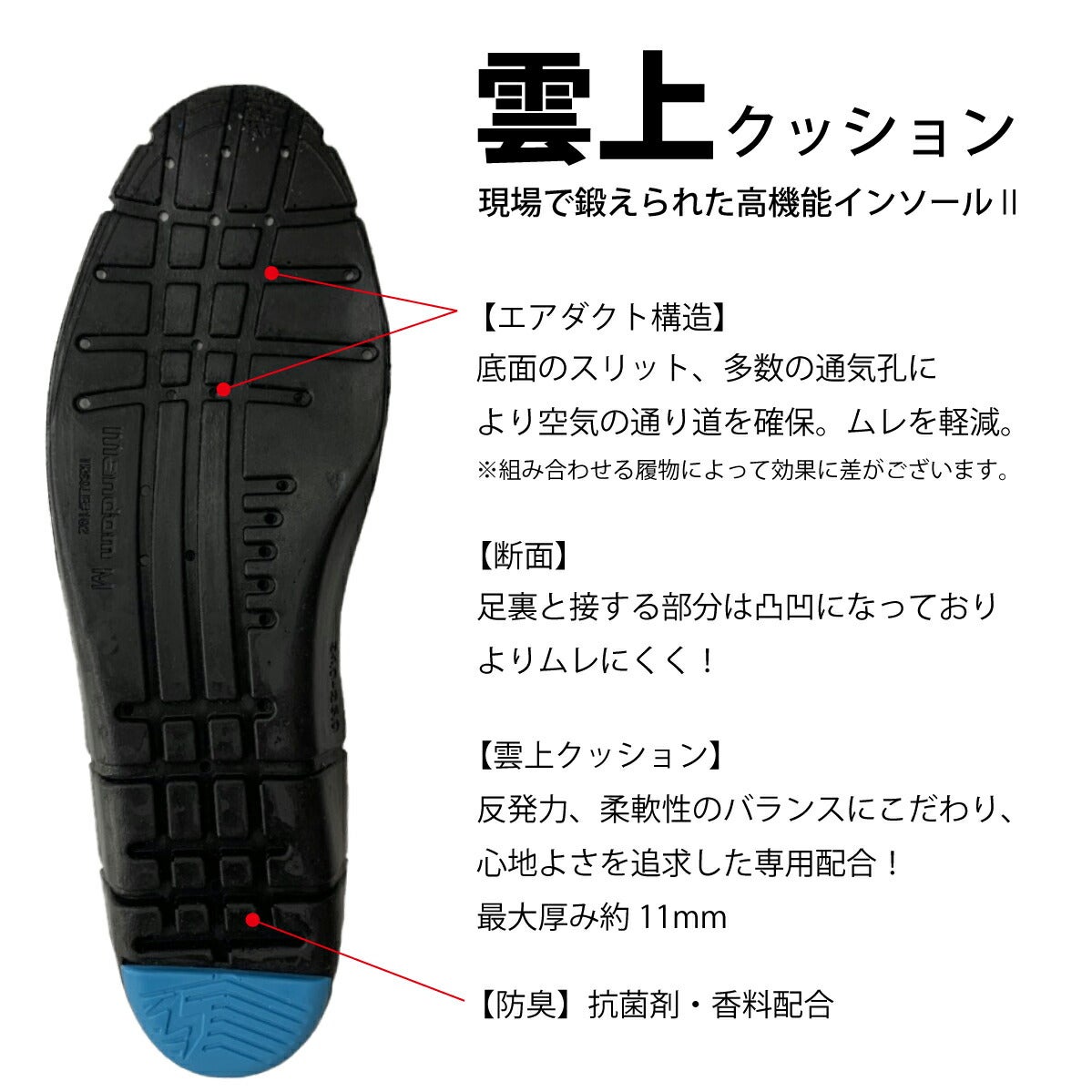 インソール雲上クッション疲労軽減中敷きムレ軽減防臭トラ柄丸五マンダム#102