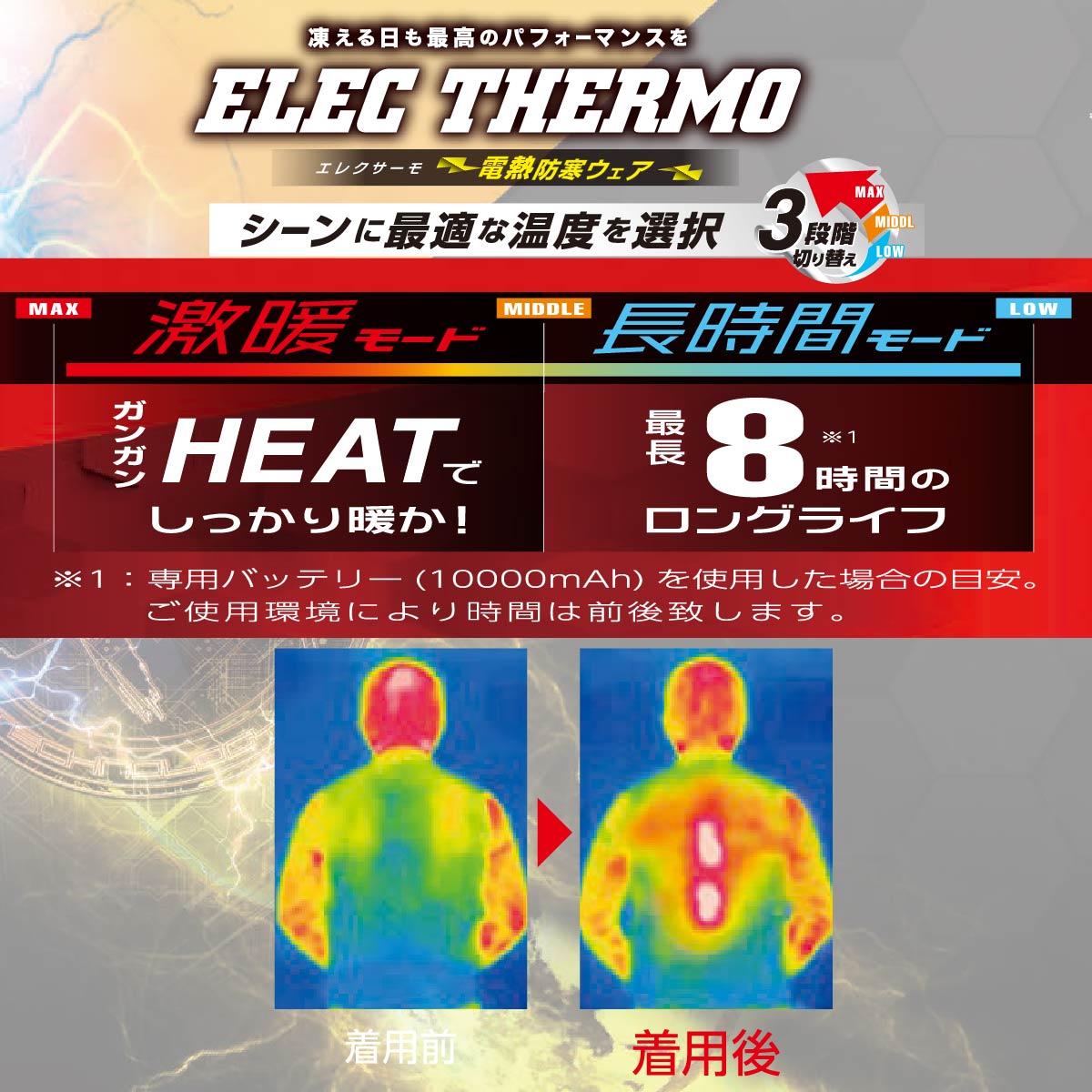 電熱パンツバッテリーセット特価数量限定ヒート即暖作業着防寒通勤バイクアウトドア釣りゴルフEVENRIVERR302