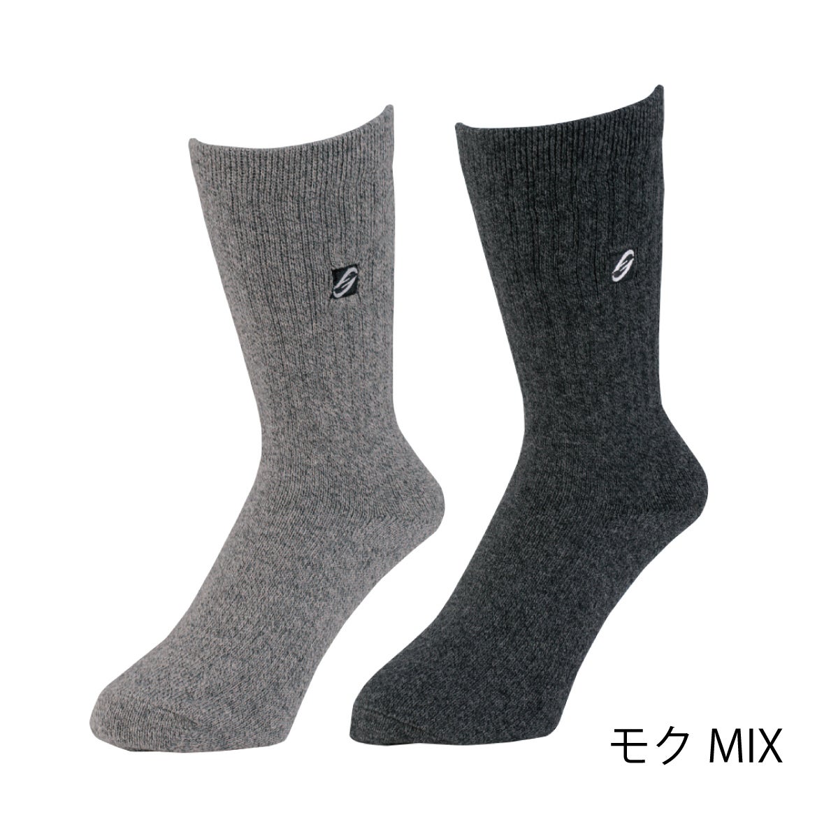 靴下先丸消臭ニオイクリアハイパー丈夫高密度クルー2足組コーコス信岡G-8220