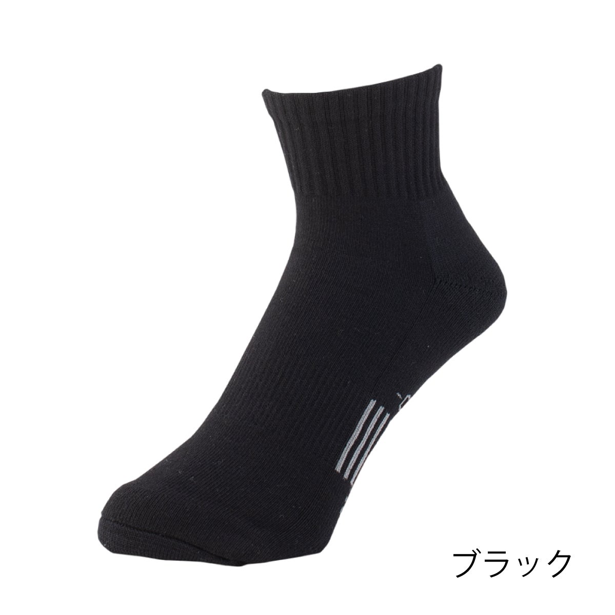 靴下先丸消臭ニオイクリアストロング強いロークルー丈2足組コーコス信岡G-8436